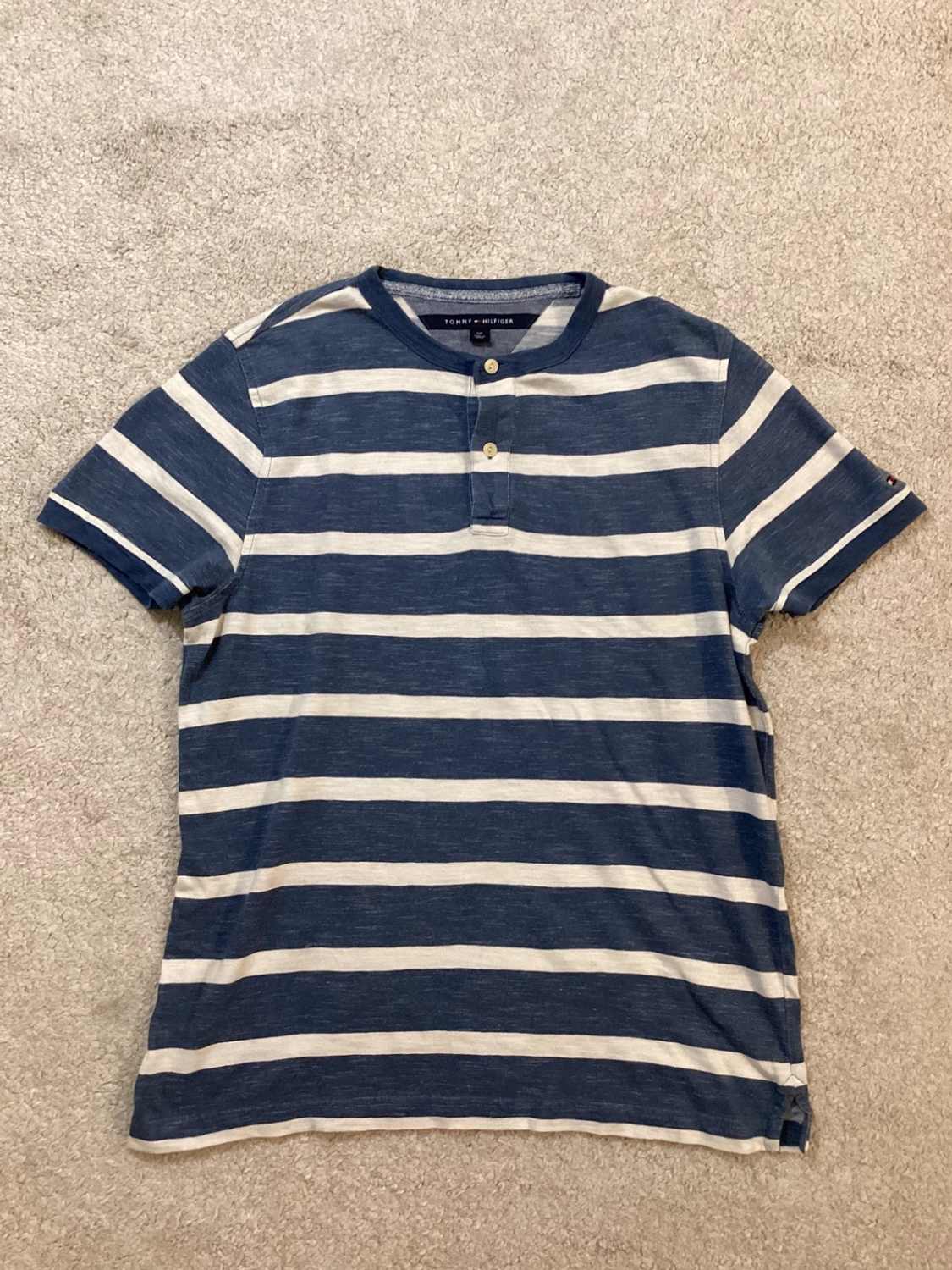 T-shirt Tommy Hilfiger Rayé - Bleu & Blanc - Taille S/P