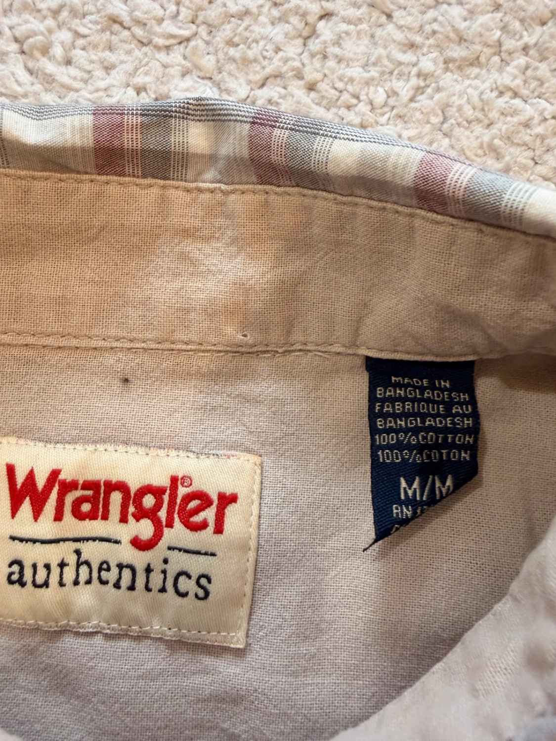 Chemise Wrangler - Carreaux Bordeaux/Gris/Blanc - Taille M