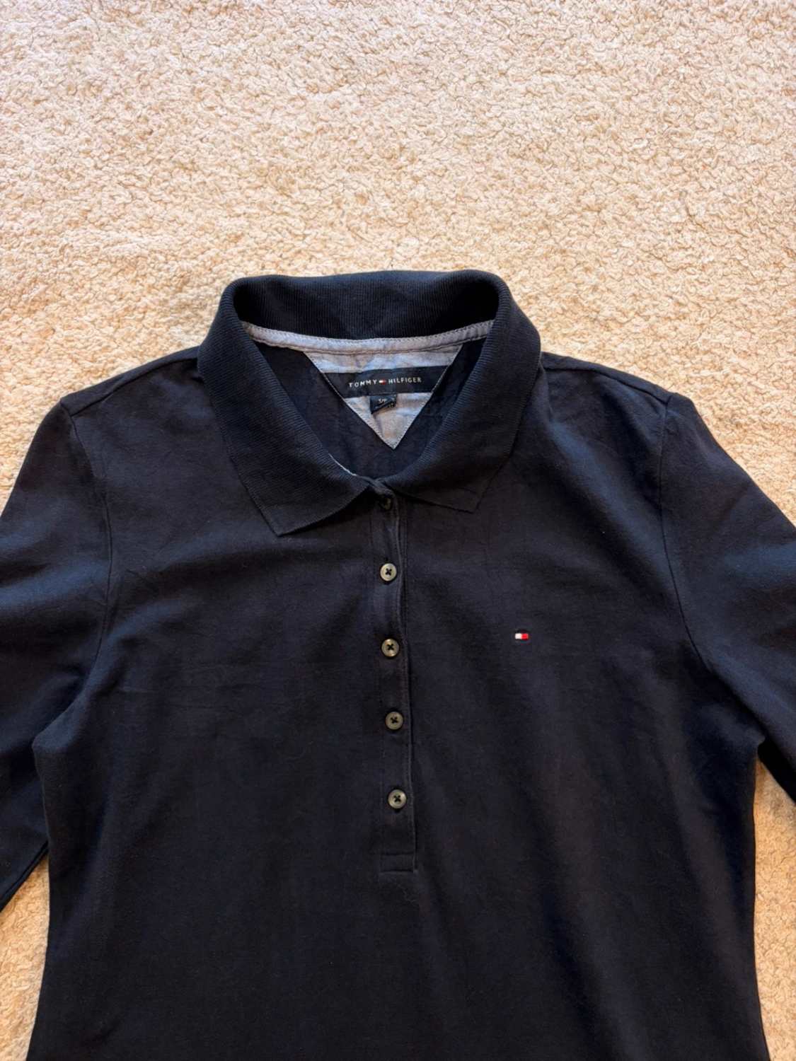 🔵 Polo Tommy Hilfiger Manches Longues - Marine - Taille S/P