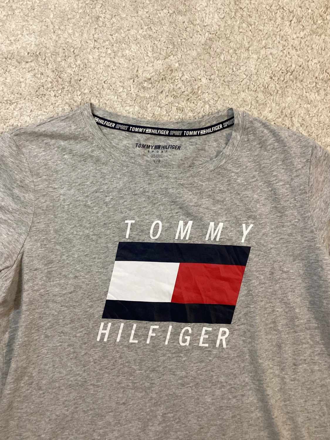 🐘 T-shirt Tommy Hilfiger Sport - Gris - Taille L/G