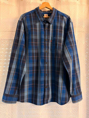 Chemise Levi's Standard Fit - Carreaux Marine/Bleu/Noir - Taille XXL
