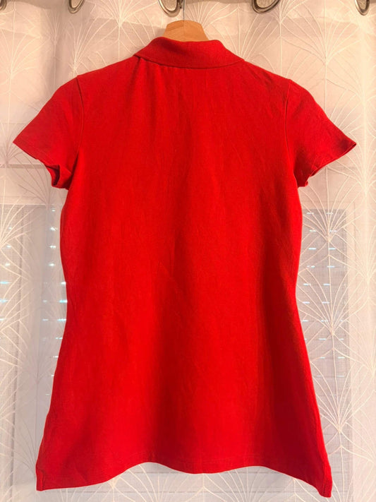 🔴 Polo Tommy Hilfiger Femme Classic Fit - Rouge - Taille XXS