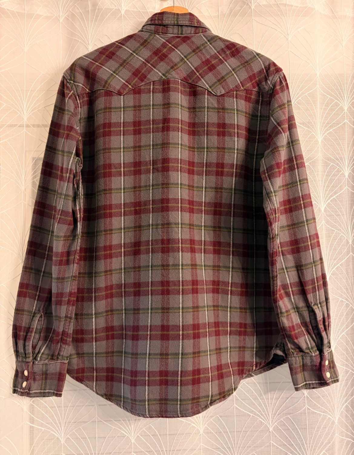 Chemise Levi's Homme Flannel - Carreaux Gris/Bordeaux/Kaki/Vert Foncé - Taille M
