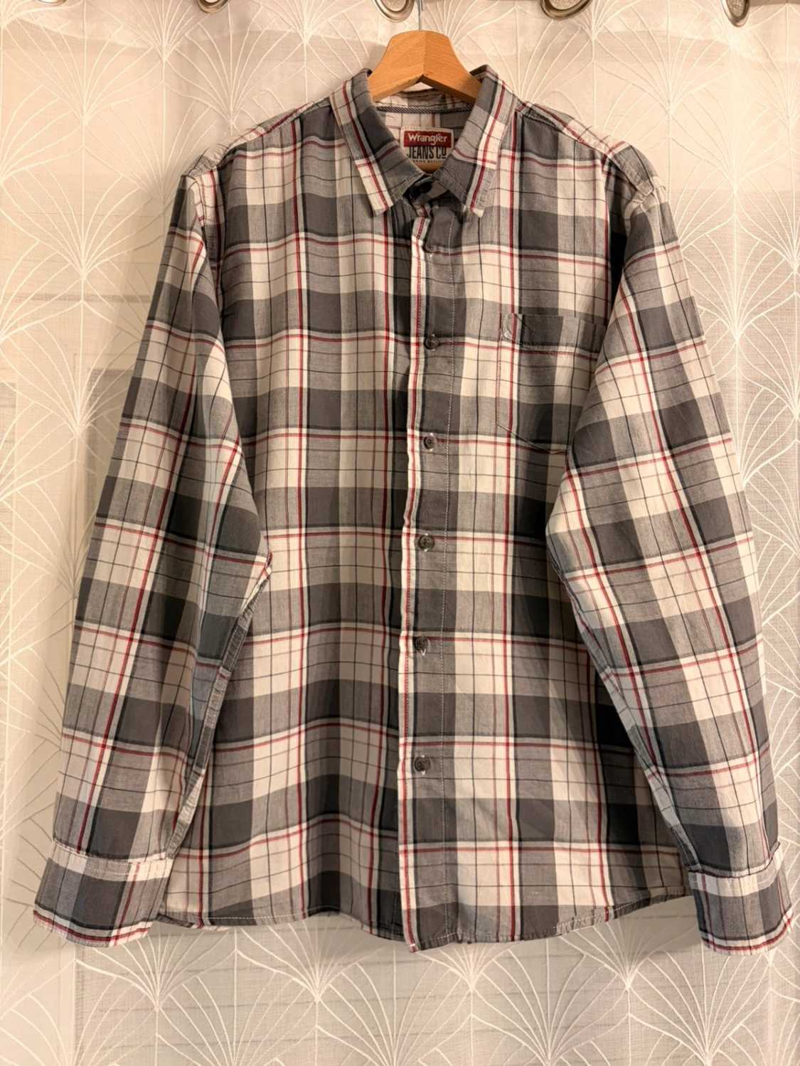 Chemise Wrangler - Carreaux Gris/Blanc/Rouge/Noir