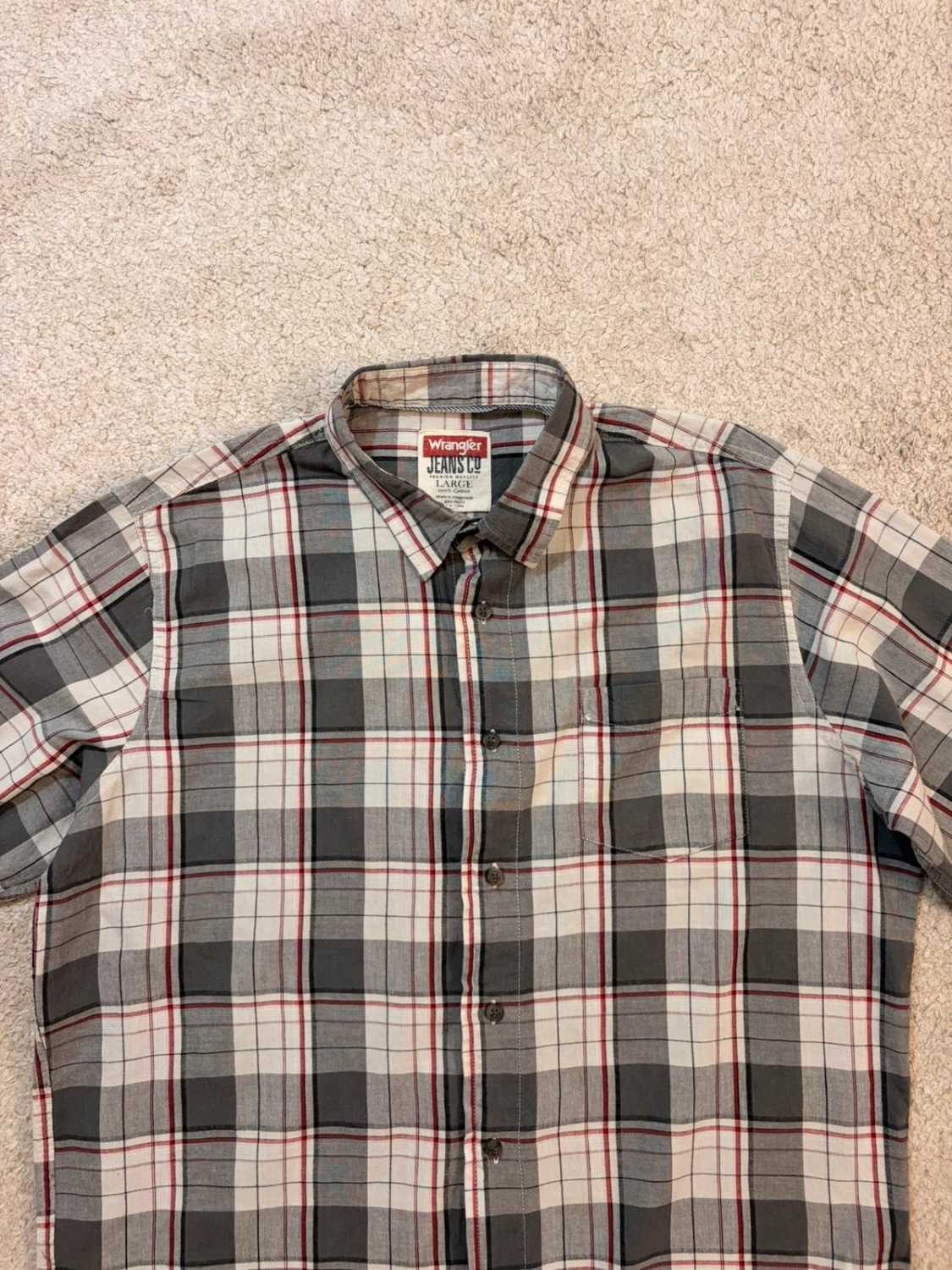 Chemise Wrangler - Carreaux Gris/Blanc/Rouge/Noir