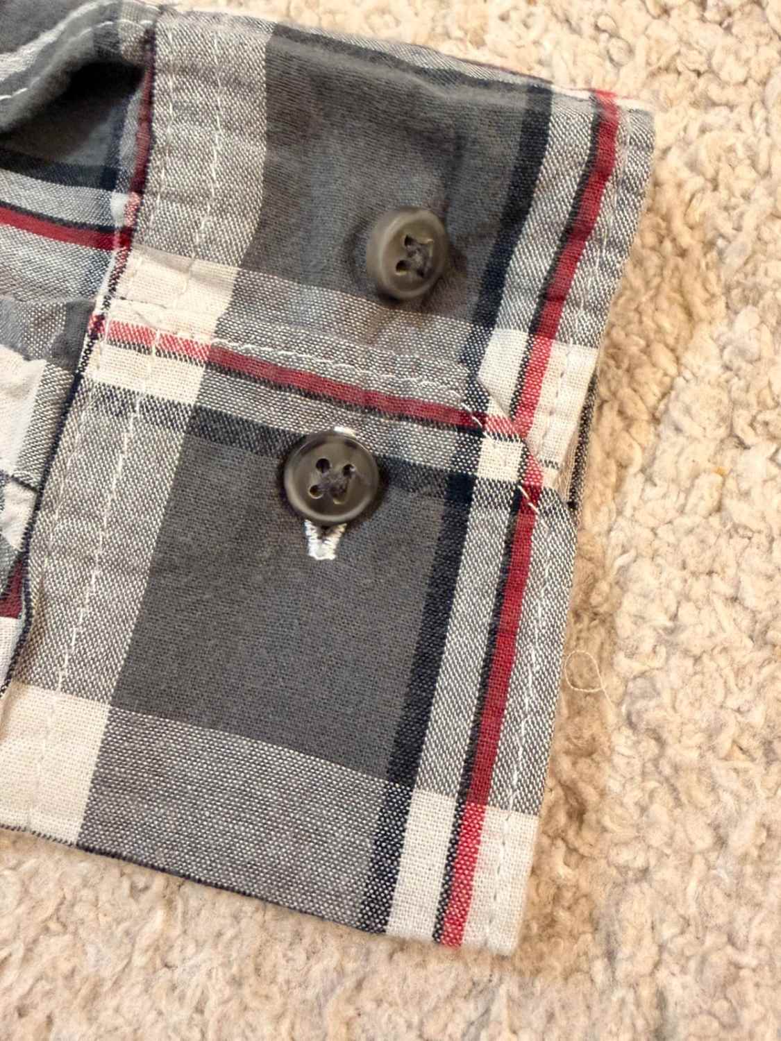 Chemise Wrangler - Carreaux Gris/Blanc/Rouge/Noir