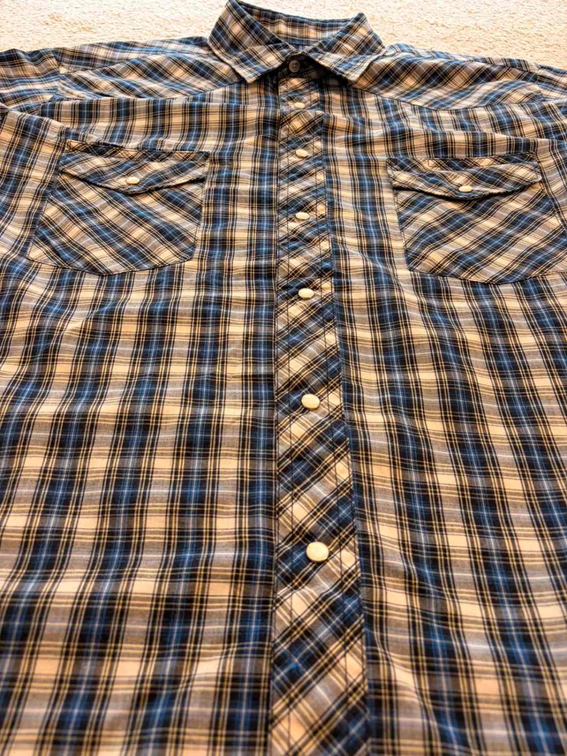 Chemise Rustler X-Long Tails - Carreaux Bleu/Noir/Blanc/Gris - Taille L/G