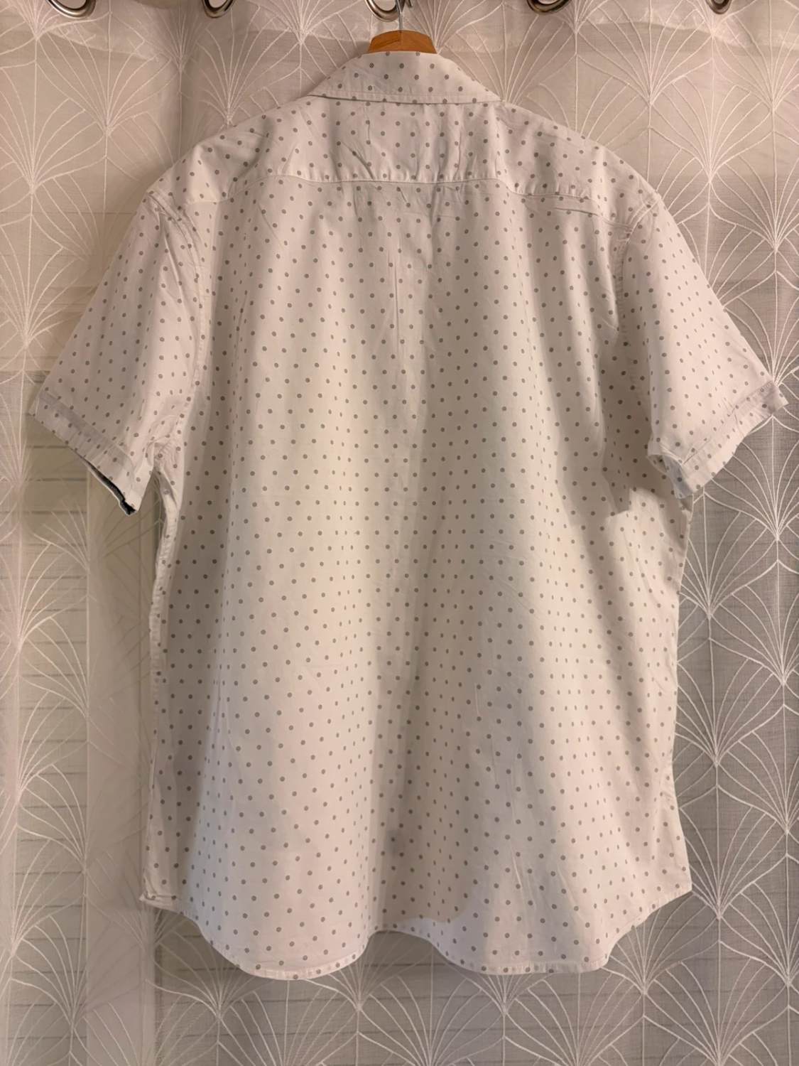 Lee Premium Select Shirt - White with Gray Pattern - Size XXL
