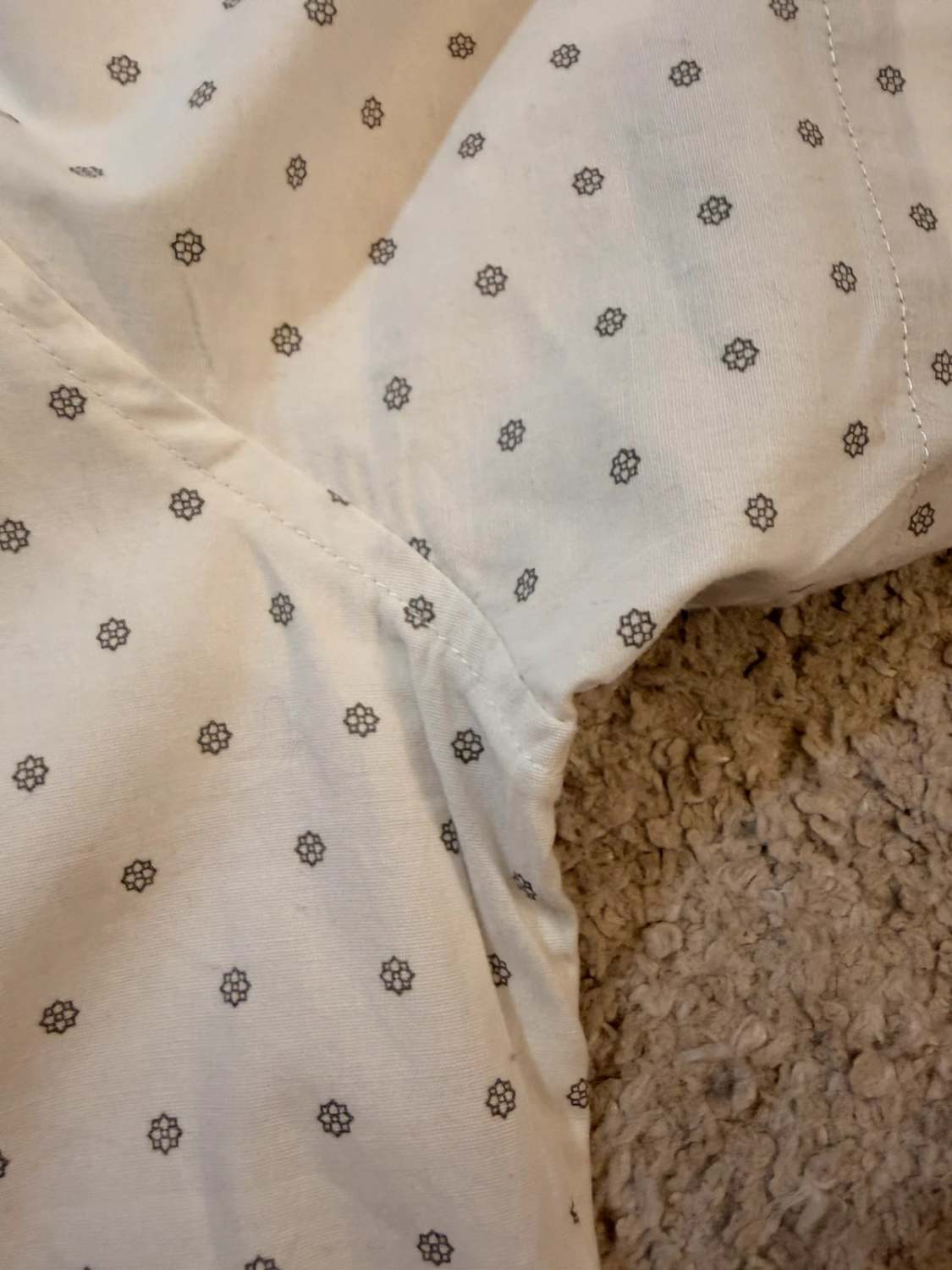 Lee Premium Select Shirt - White with Gray Pattern - Size XXL