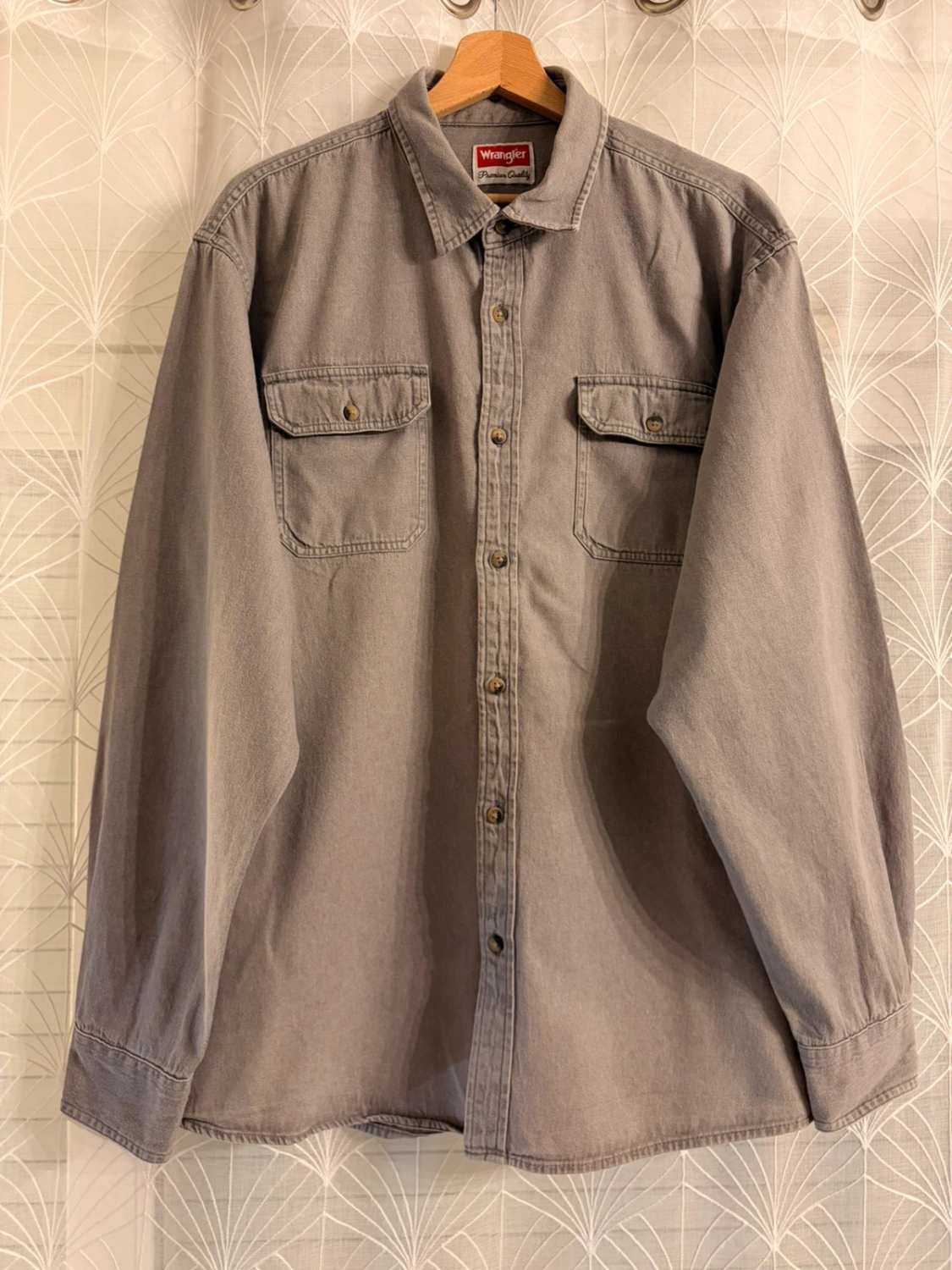 Camicia Wrangler Premium Quality in Jeans - Grigio - Taglia XL