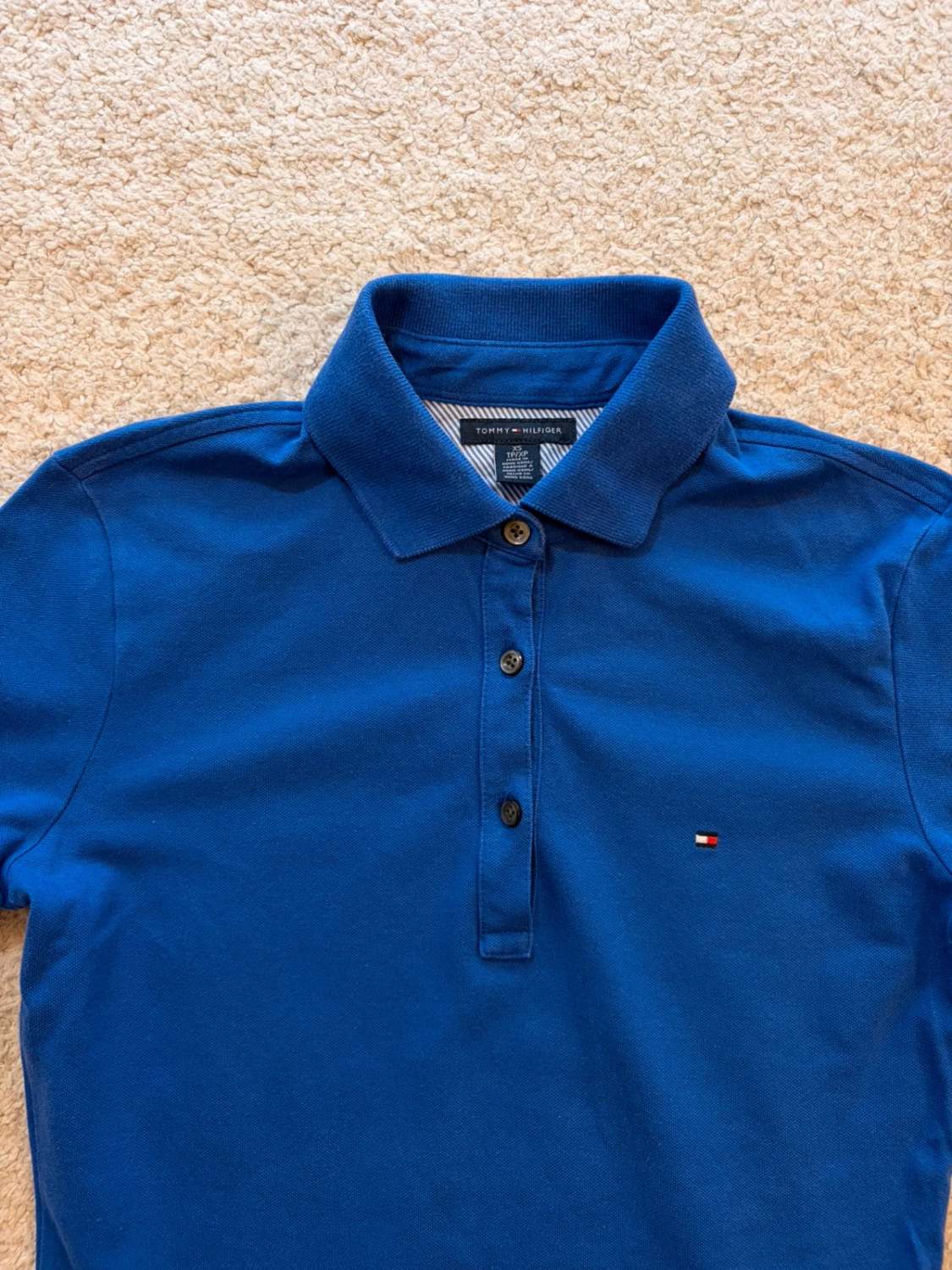 🔵 Polo Tommy Hilfiger Femme - Bleu - Taille XS
