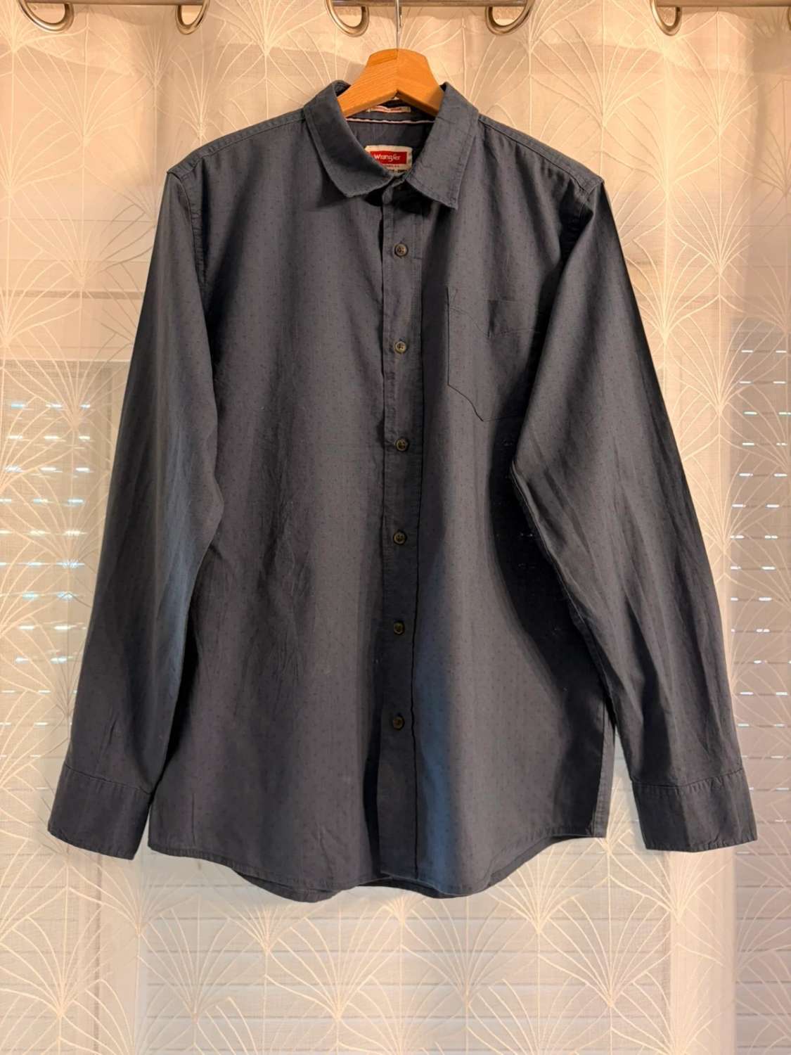 Camicia Wrangler Vintage Wash - Motivo Navy - Taglia M