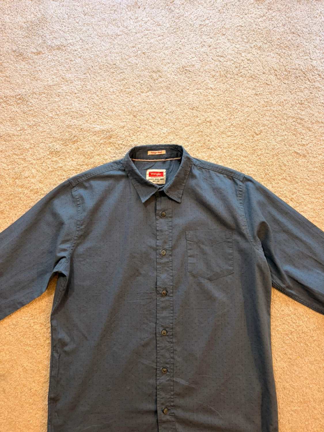 Camicia Wrangler Vintage Wash - Motivo Navy - Taglia M