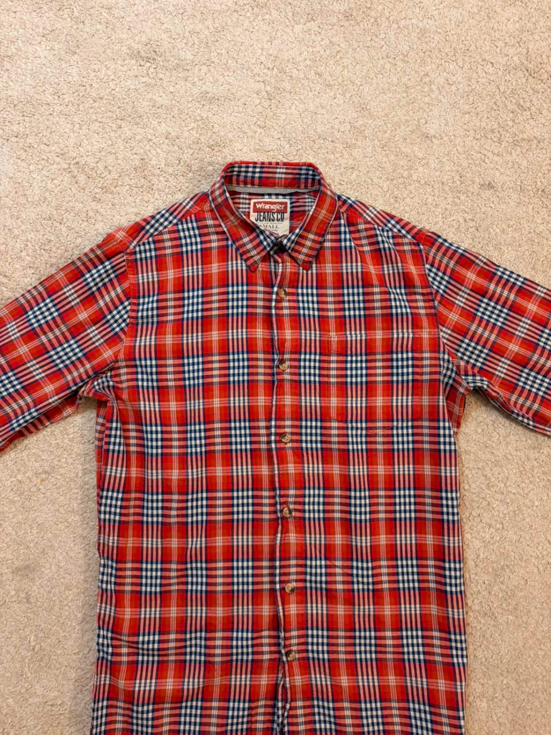 Chemise Wrangler Jeans Co Femme - Carreaux Rouge/Marine/Blanc