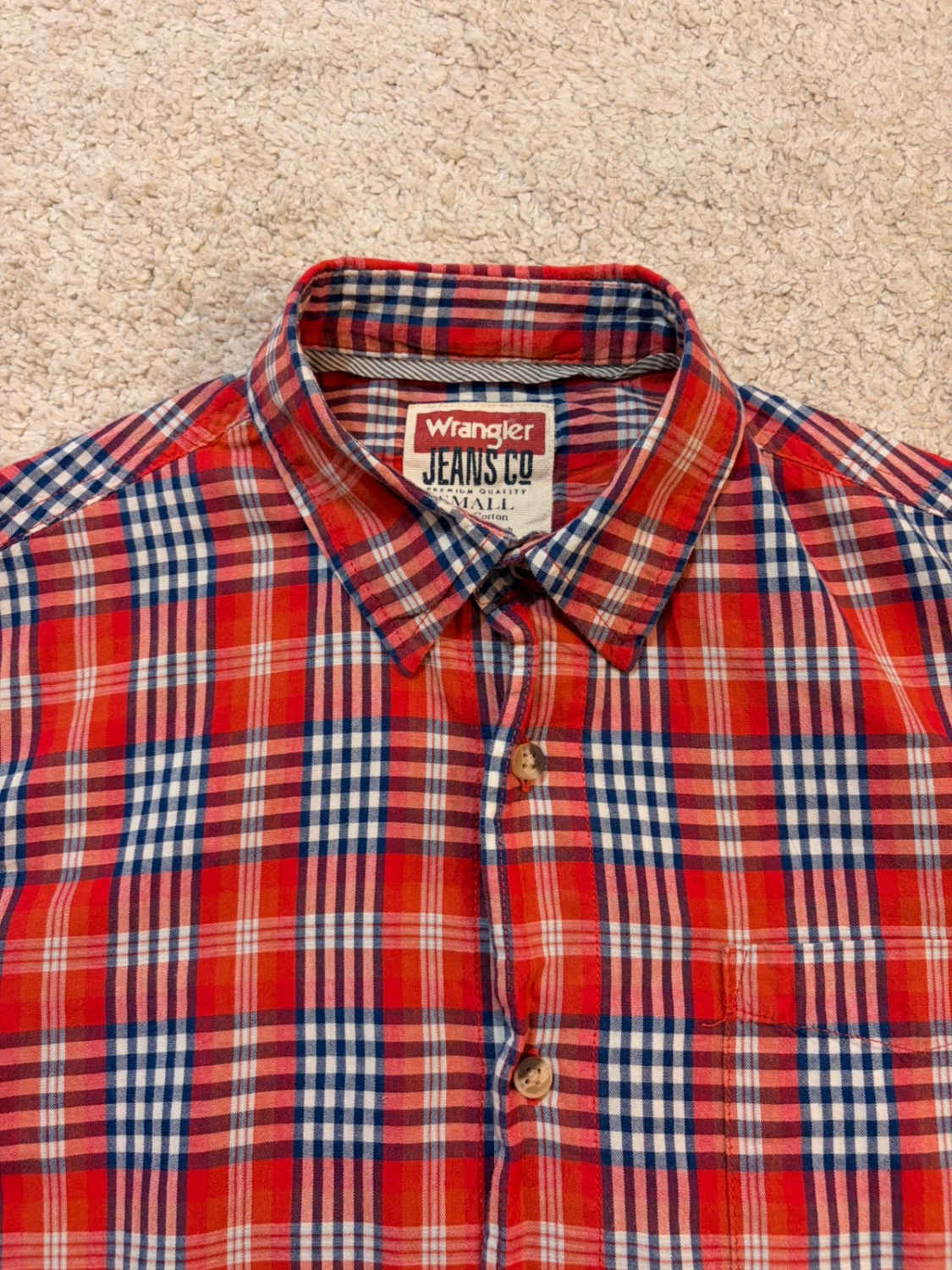 Chemise Wrangler Jeans Co Femme - Carreaux Rouge/Marine/Blanc