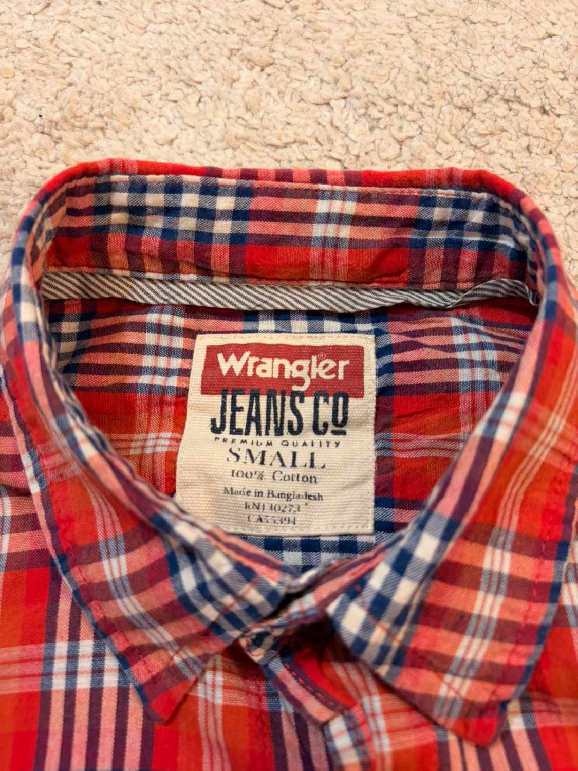 Chemise Wrangler Jeans Co Femme - Carreaux Rouge/Marine/Blanc