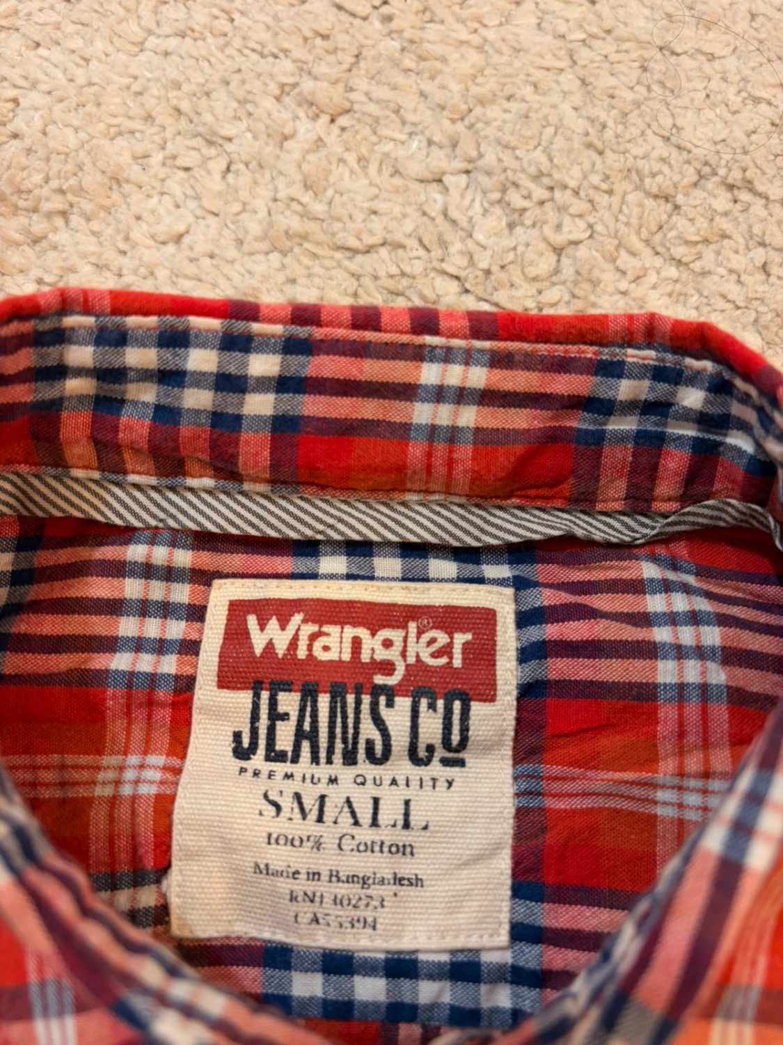Chemise Wrangler Jeans Co Femme - Carreaux Rouge/Marine/Blanc