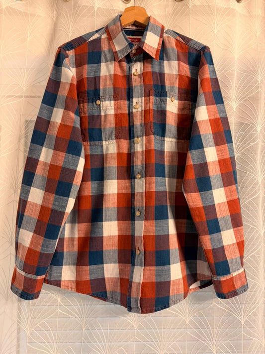 Chemise Wrangler Homme Indigo - Carreaux - Taille S/P