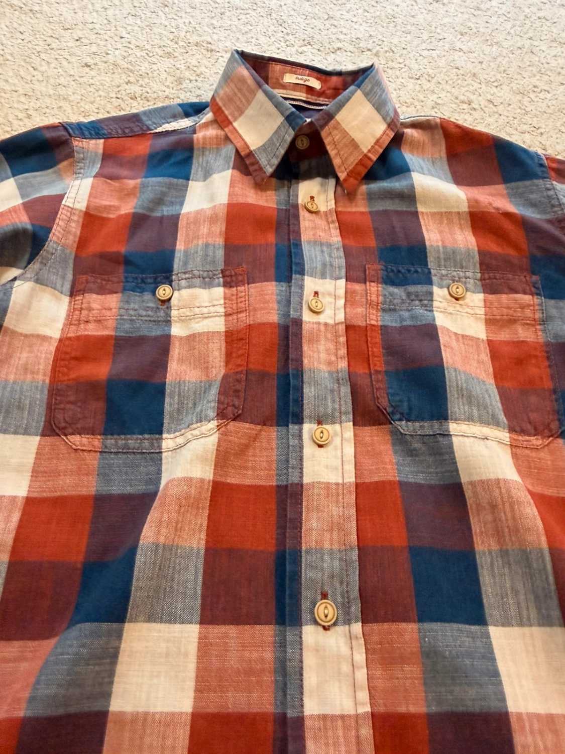 Camisa Wrangler Homem Índigo - Xadrez - Tamanho S/P