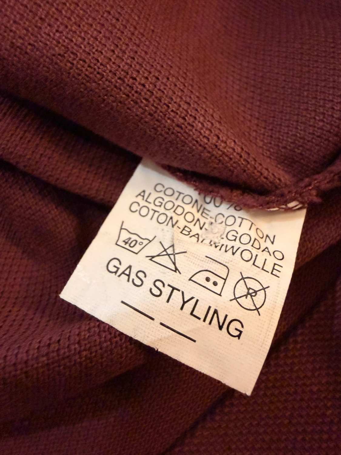 🍷 Polo Gas Homme - Bordeaux - Taille S