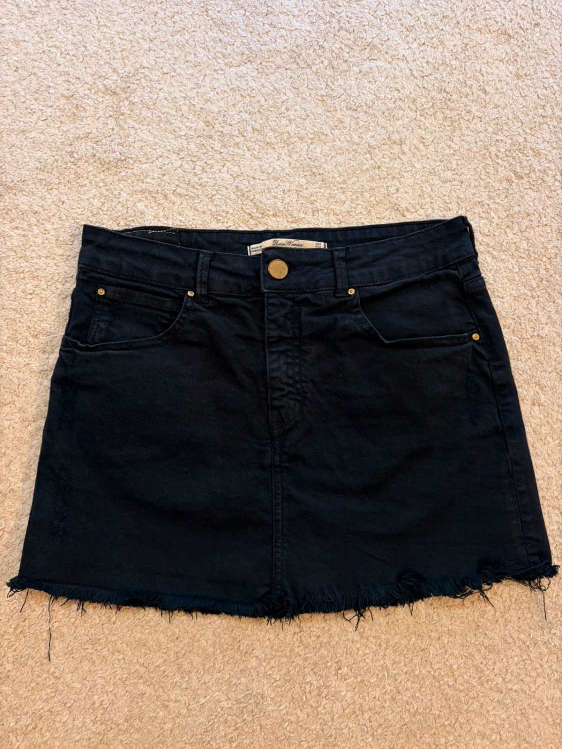 Jupe Zara Woman en Jean Noir - Taille 36