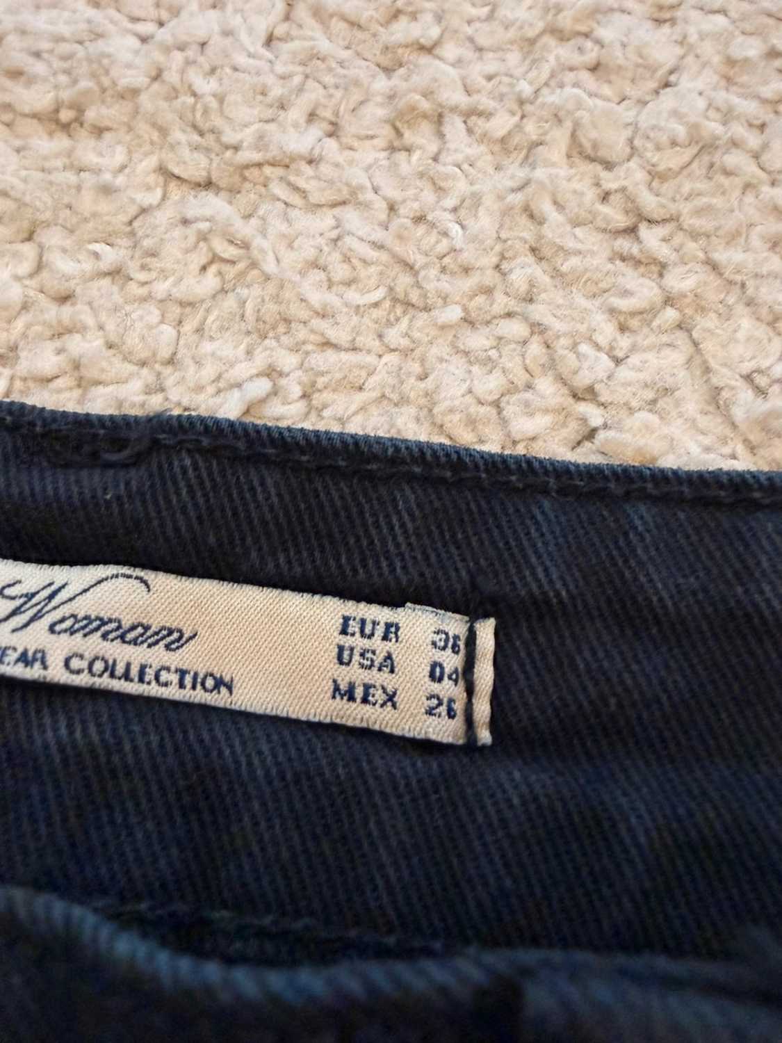 Jupe Zara Woman en Jean Noir - Taille 36