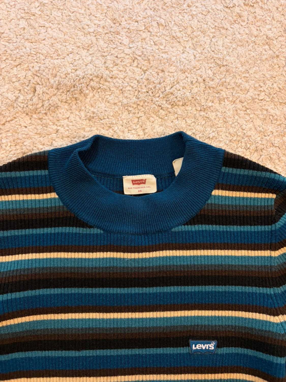 🌈 Sweat Levi's Femme à Rayures - Multicolore - Taille XS