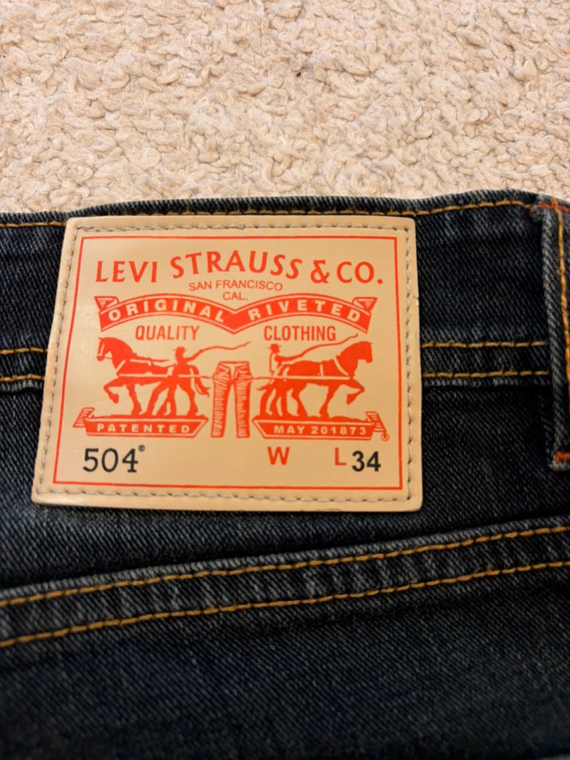 👖 Jeans Levi's 504 Slim Fit - Marine - Taille W32