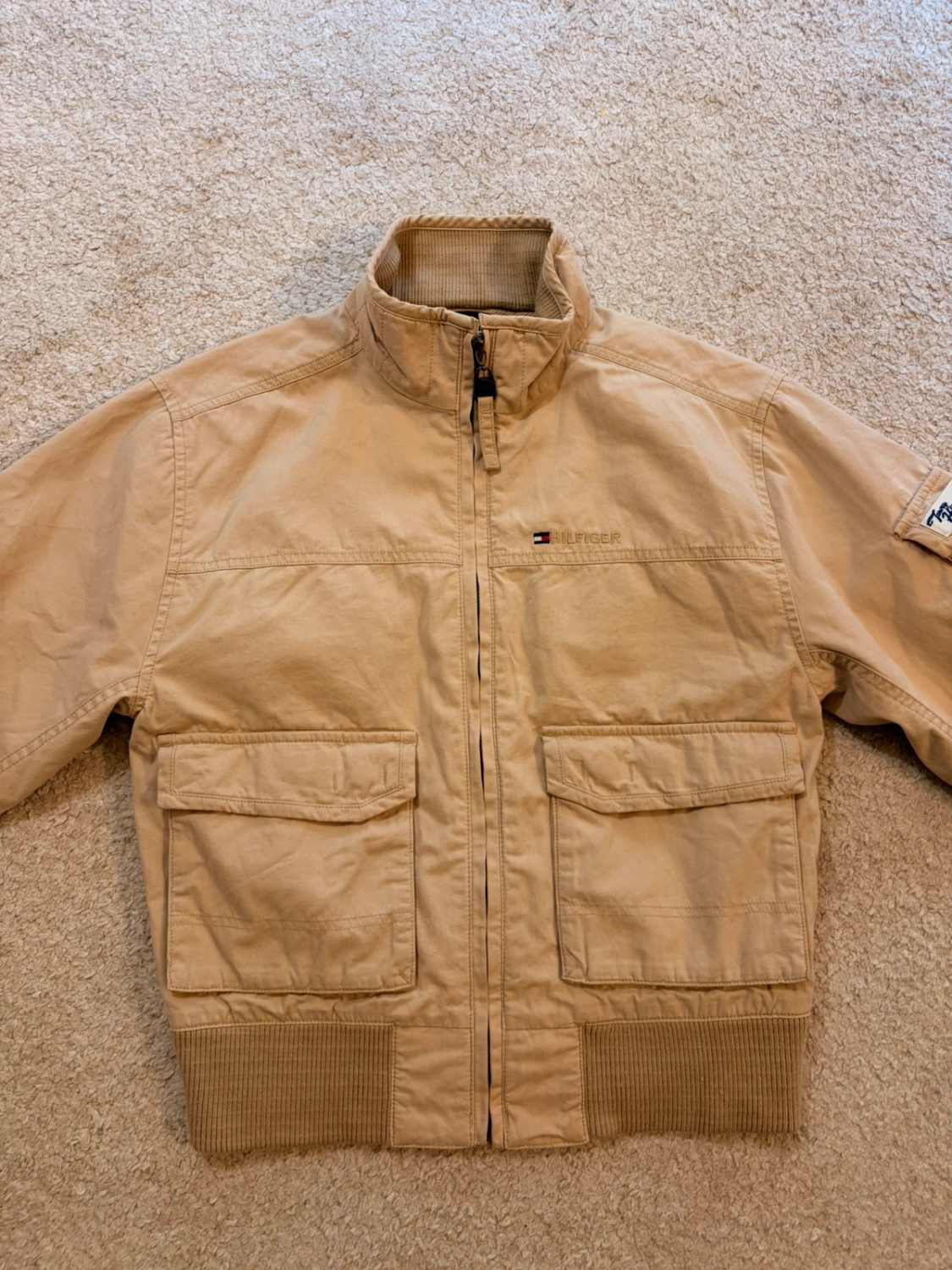 🏖️ Veste Tommy Hilfiger Garçon 12A - Beige - Taille 152