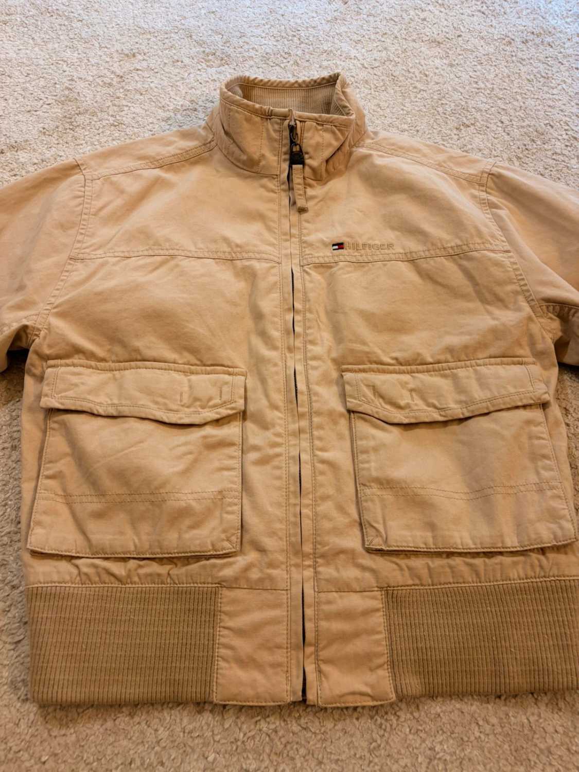 🏖️ Veste Tommy Hilfiger Garçon 12A - Beige - Taille 152