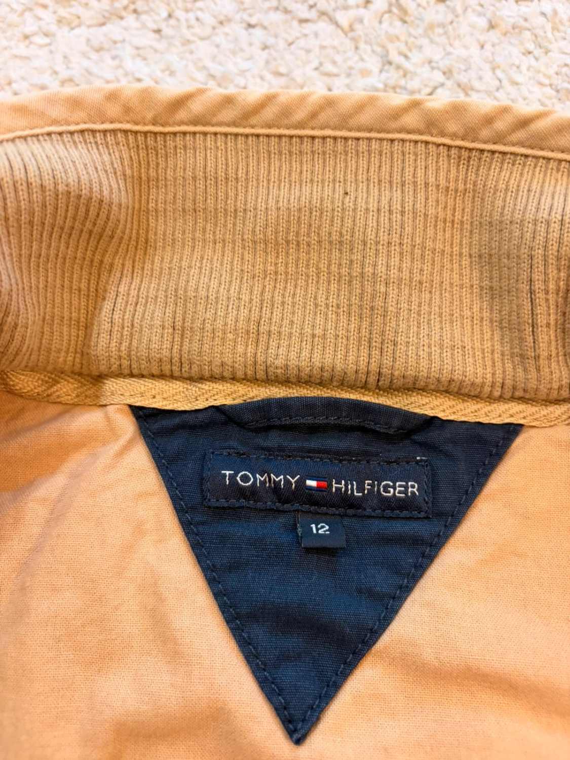 🏖️ Veste Tommy Hilfiger Garçon 12A - Beige - Taille 152