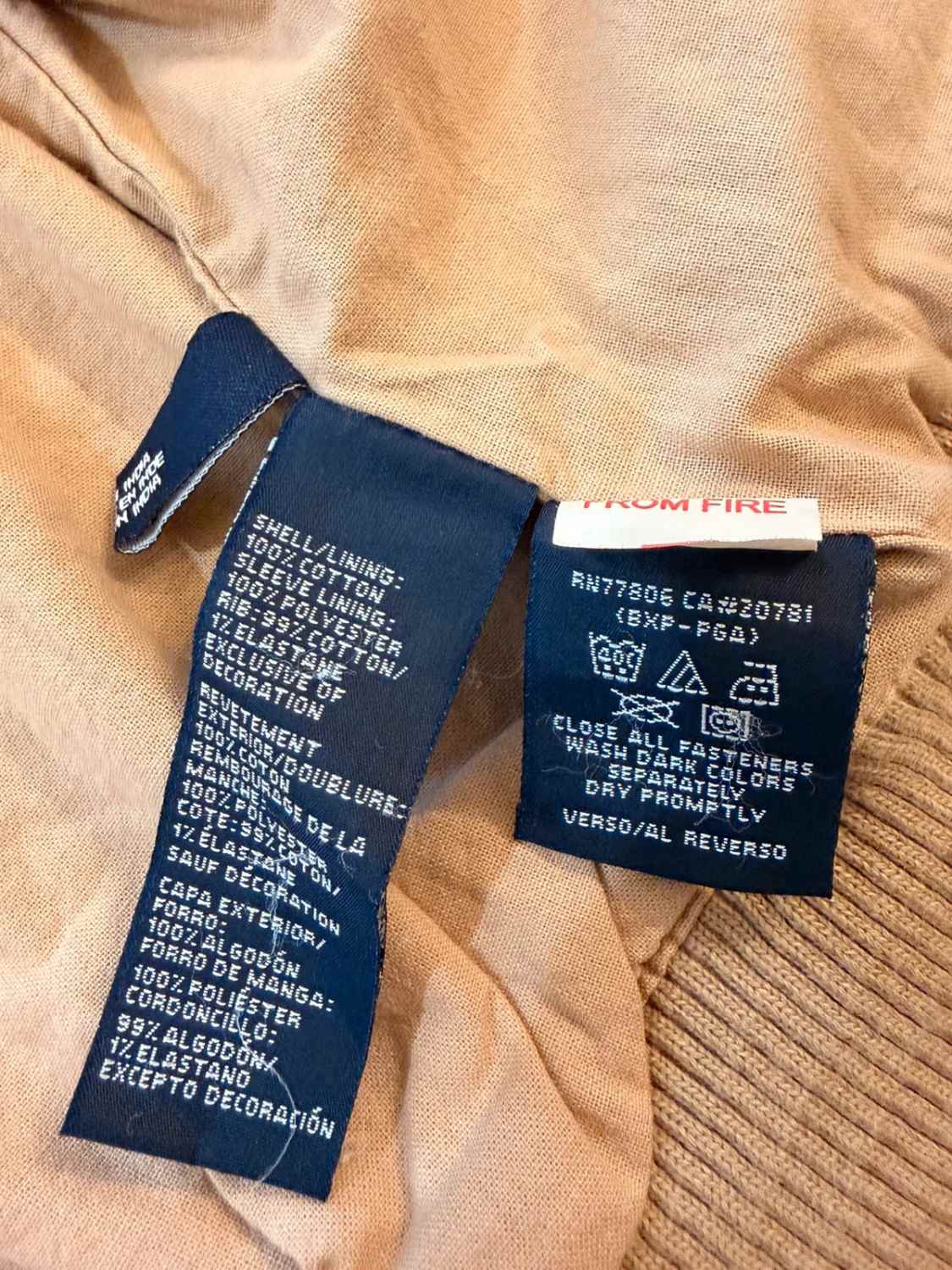 🏖️ Veste Tommy Hilfiger Garçon 12A - Beige - Taille 152