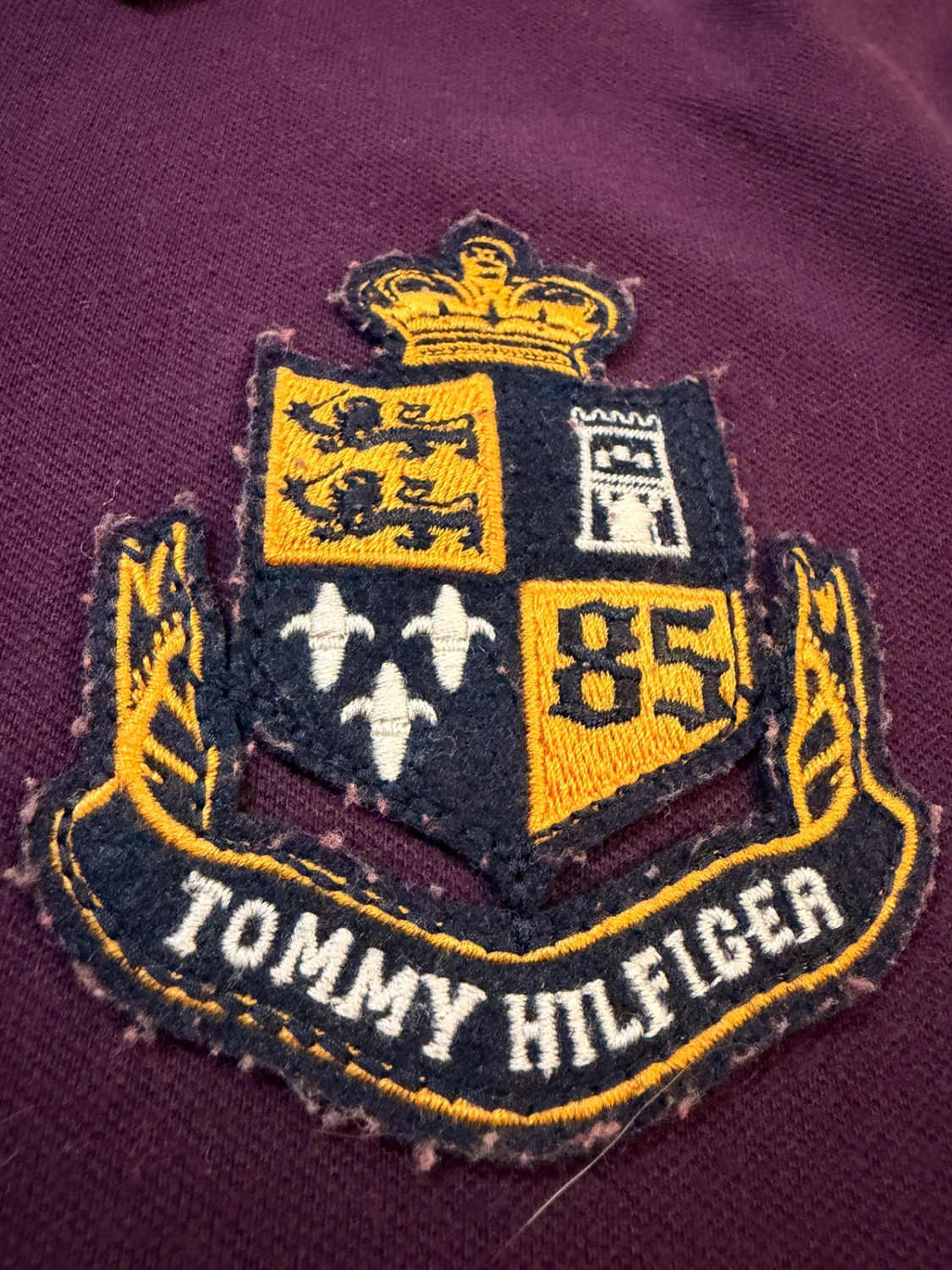 🍷 Polo Tommy Hilfiger Femme - Bordeaux - Taille M/L