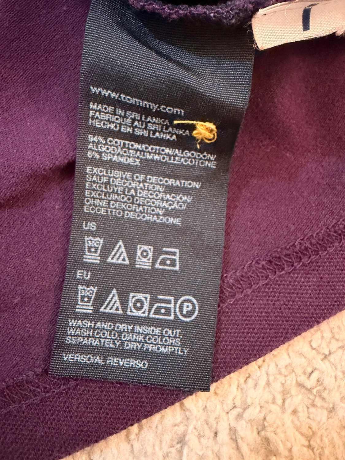 🍷 Polo Tommy Hilfiger Femme - Bordeaux - Taille M/L
