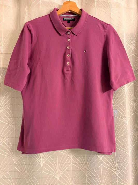 💜 Polo Tommy Hilfiger Femme - Bordeaux - Taille L