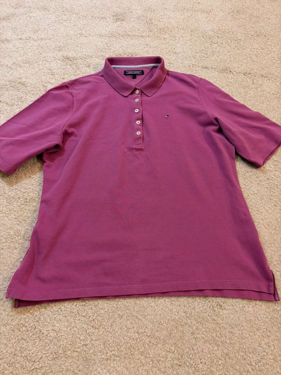 💜 Polo Tommy Hilfiger Femme - Bordeaux - Taille L