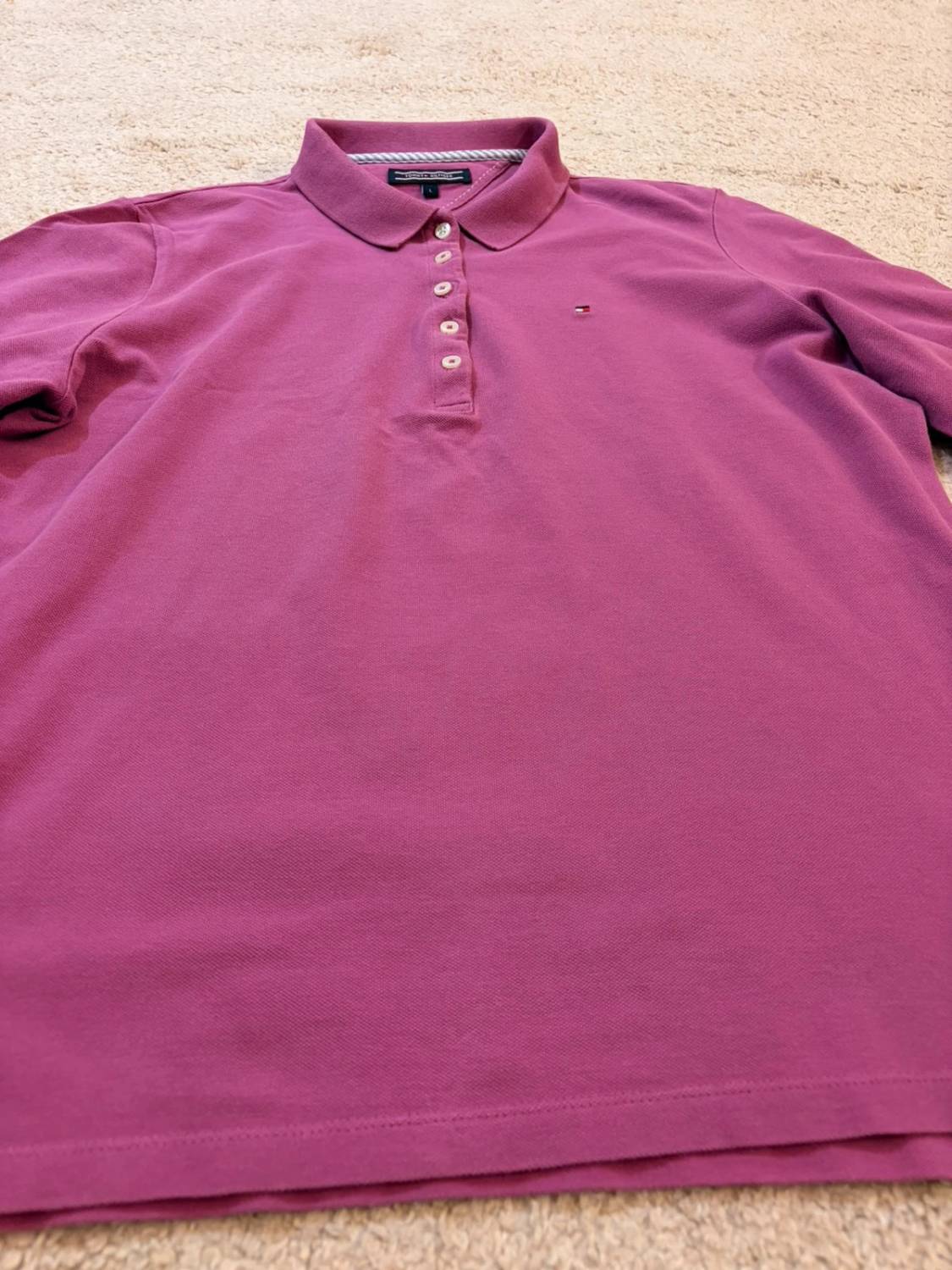 💜 Polo Tommy Hilfiger Femme - Bordeaux - Taille L