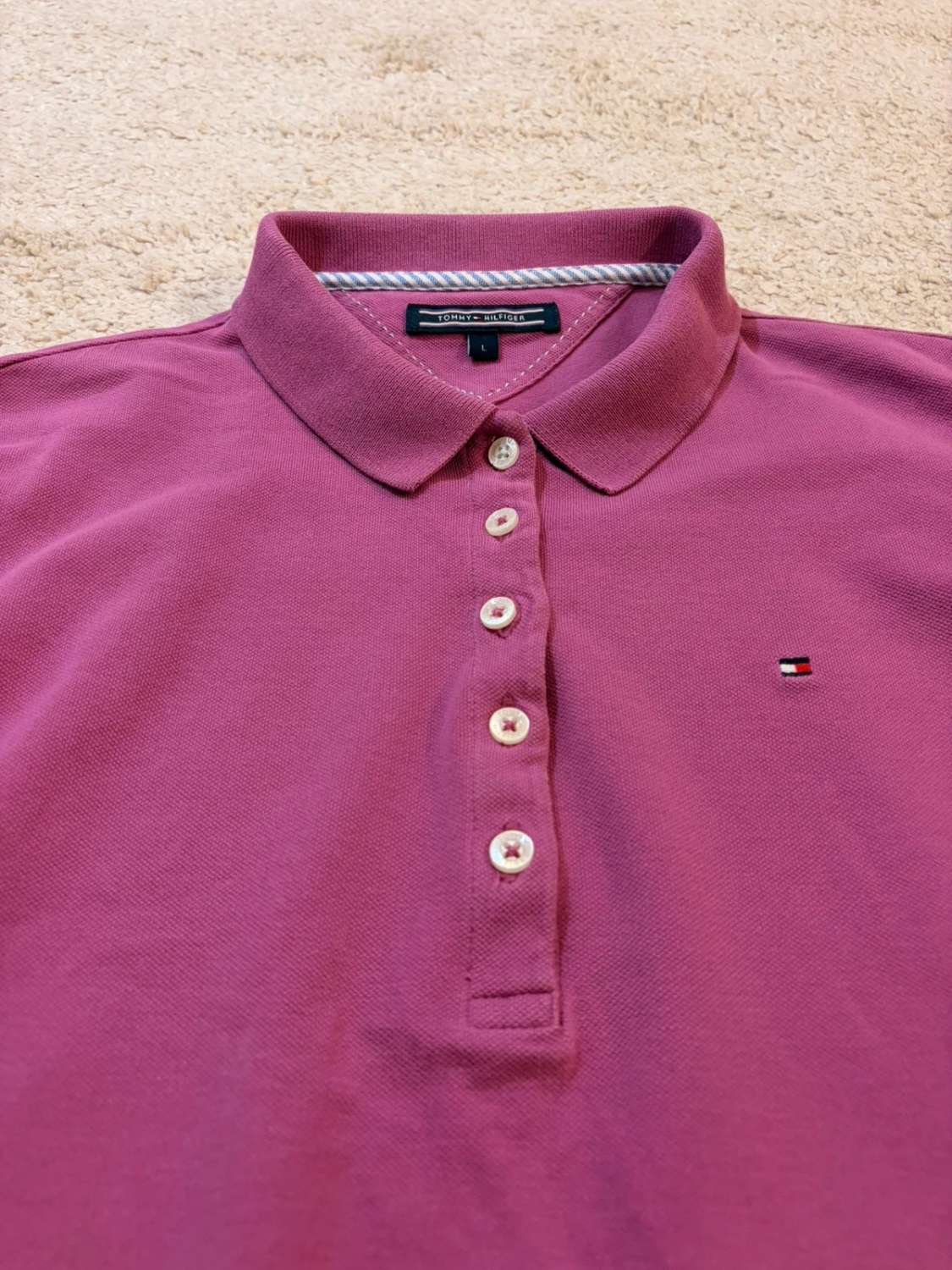💜 Polo Tommy Hilfiger Femme - Bordeaux - Taille L