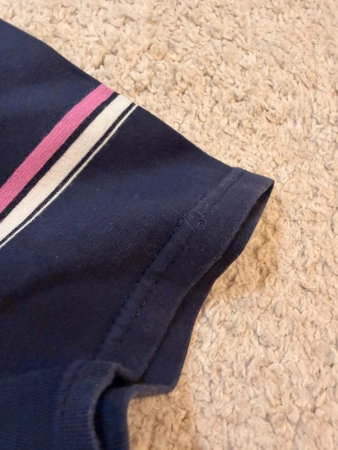 🌊💜 Polo Diadora Femme Rayé - Marine/Bleu/Violet/Blanc - Taille XL
