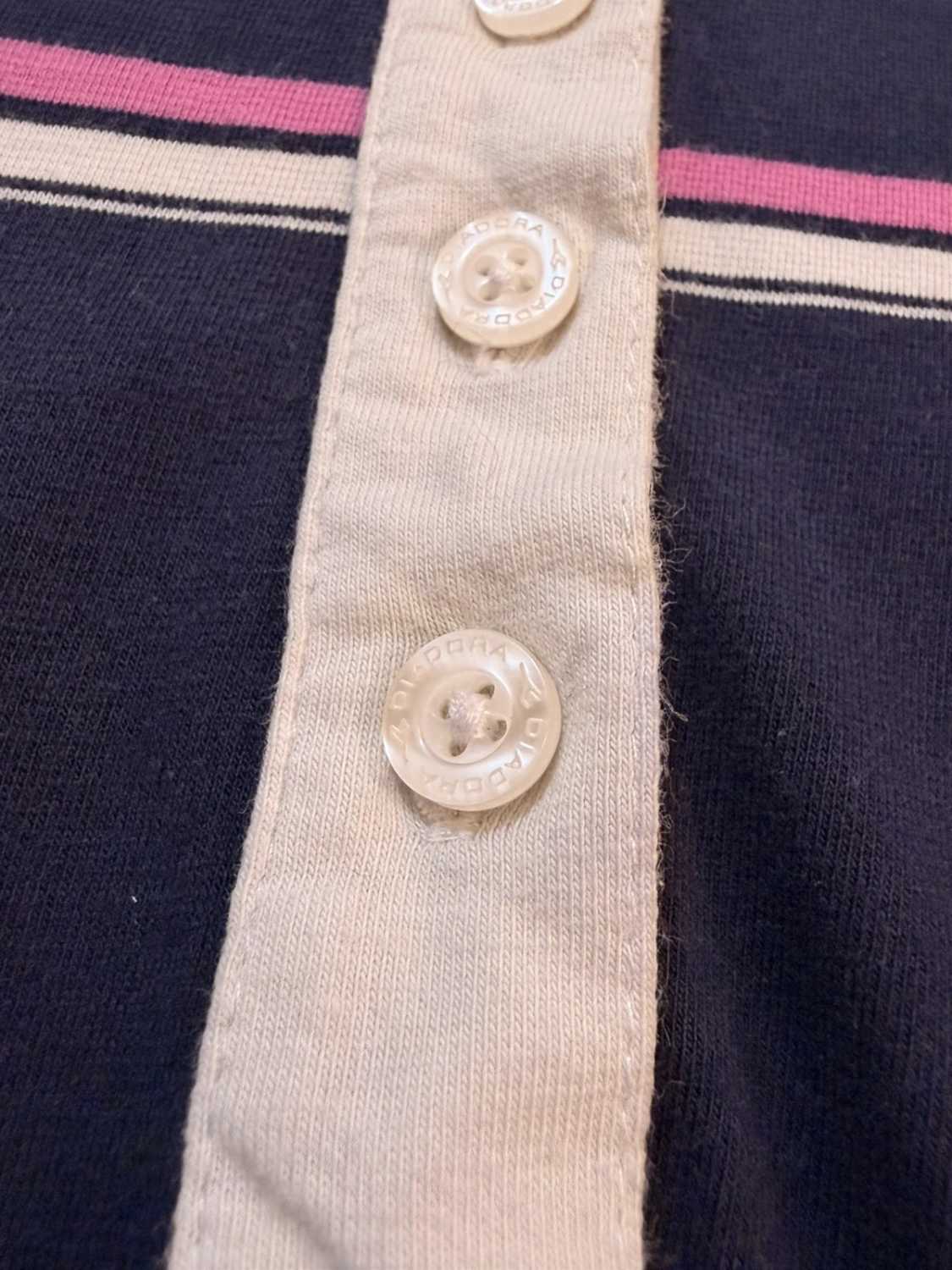 🌊💜 Polo Diadora Femme Rayé - Marine/Bleu/Violet/Blanc - Taille XL