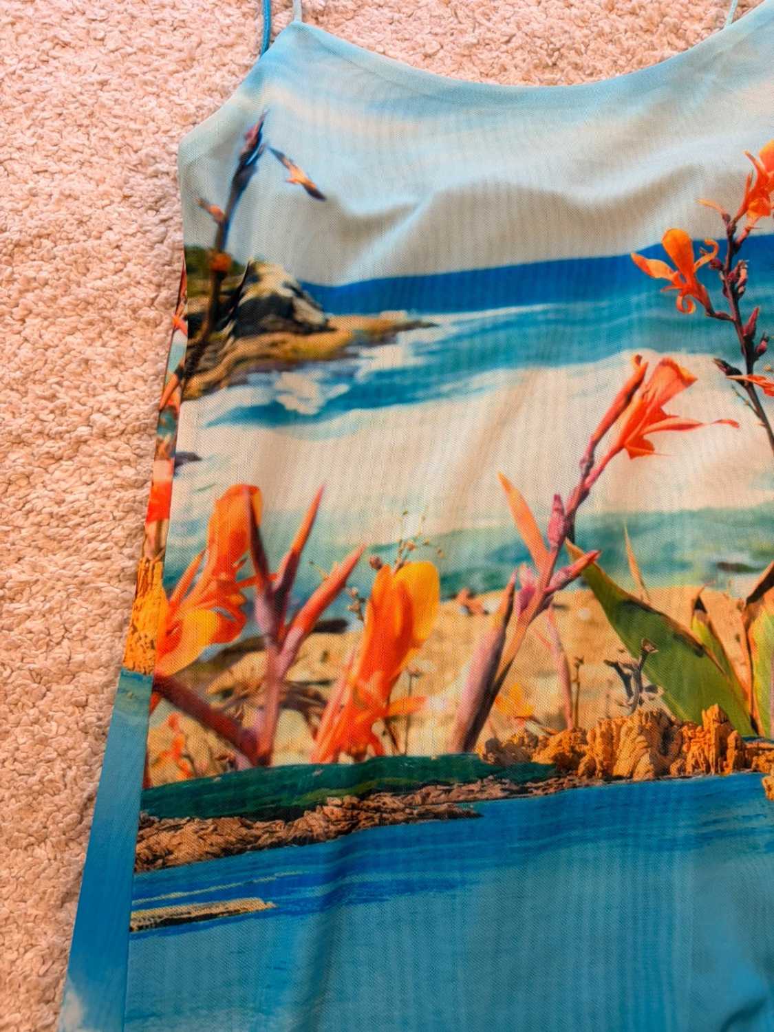 Robe Zara Imprimé Plage - Taille S