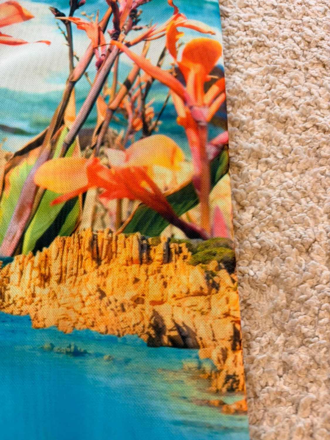 Robe Zara Imprimé Plage - Taille S