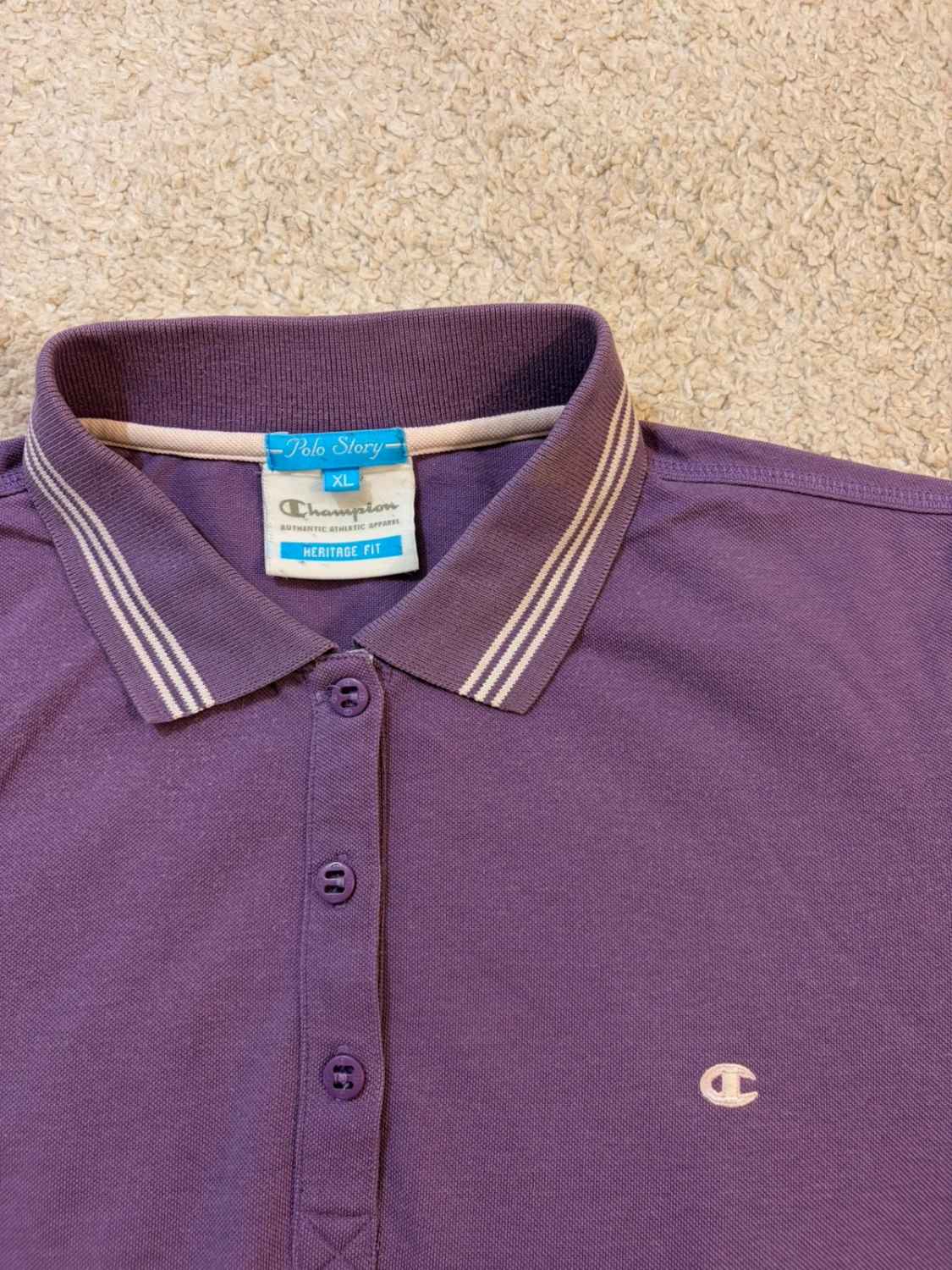 💜 Polo Champion Femme Heritage Fit - Violet - Taille XL