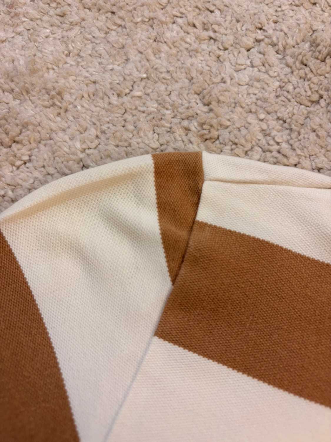 🤎 Polo Tommy Hilfiger Femme Rayé - Blanc & Marron - Taille XS/S