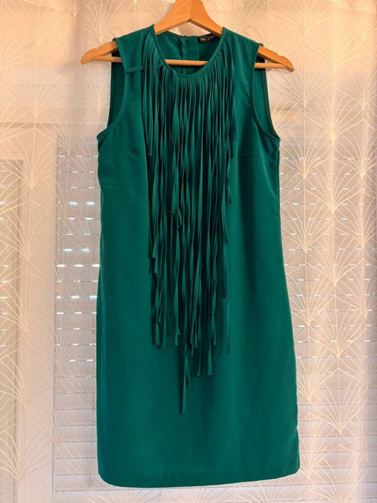 🍃🤎 Tunique Zara Basic Vert Foncé - Minimaliste & Longue
