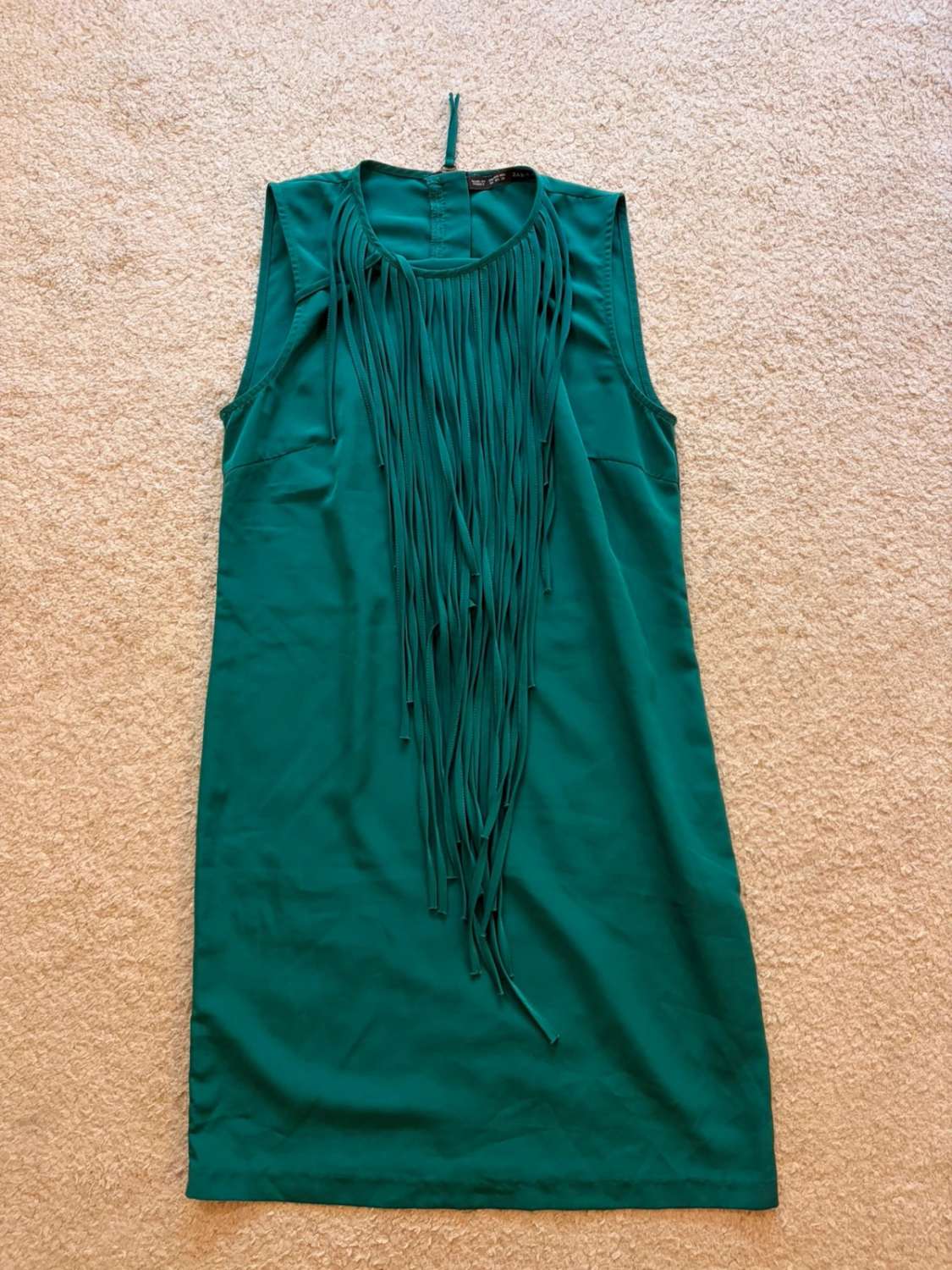 🍃🤎 Tunique Zara Basic Vert Foncé - Minimaliste & Longue
