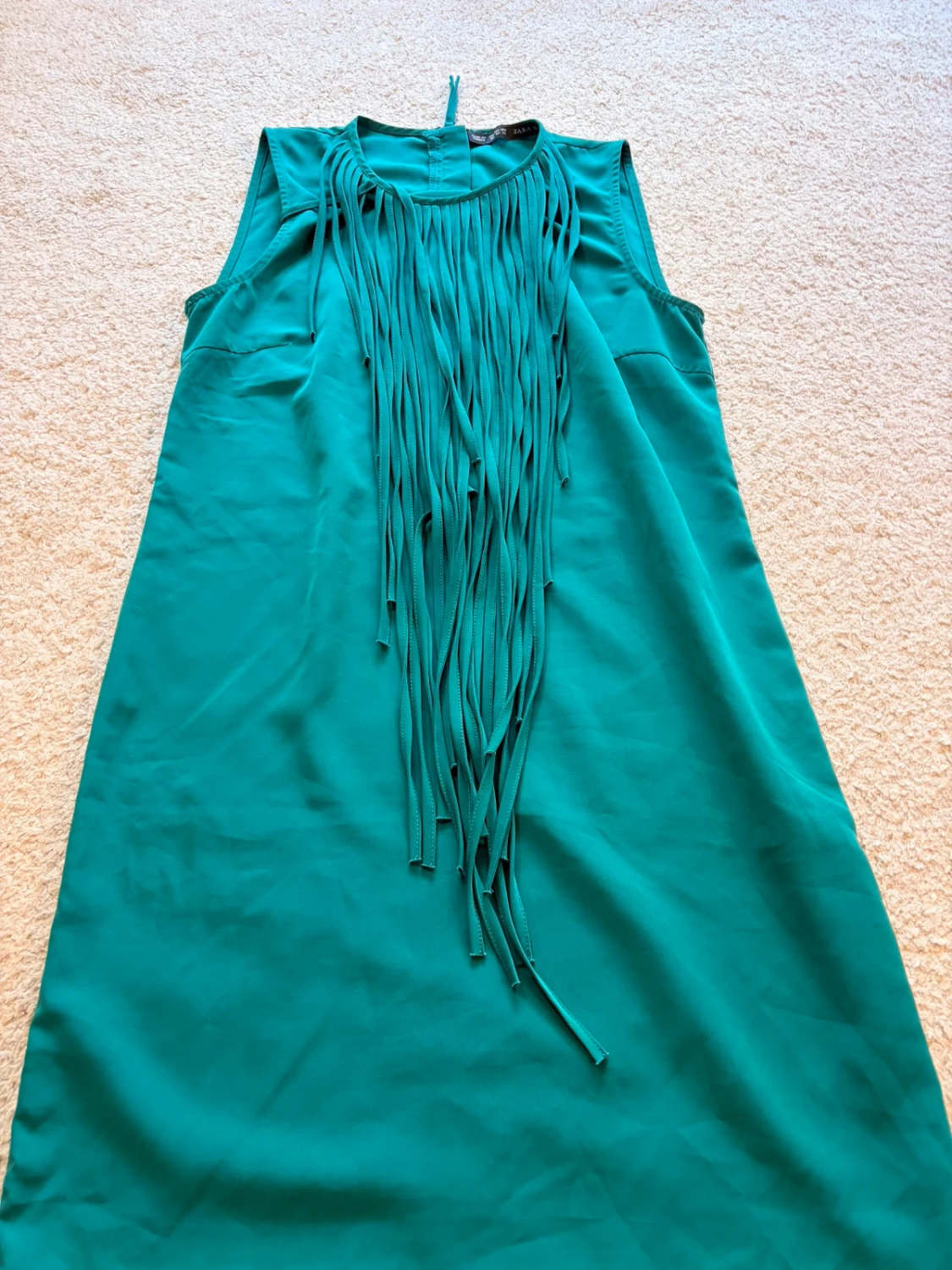 🍃🤎 Tunique Zara Basic Vert Foncé - Minimaliste & Longue