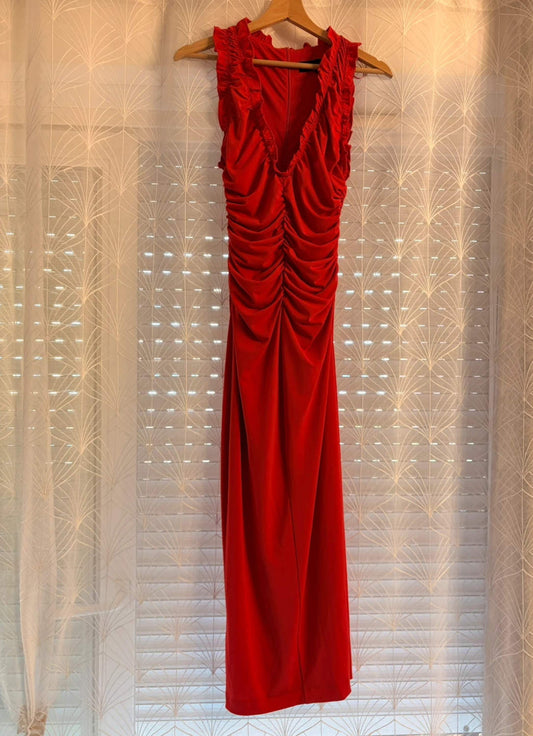 Robe Zara Rouge sans Manches - Taille XS