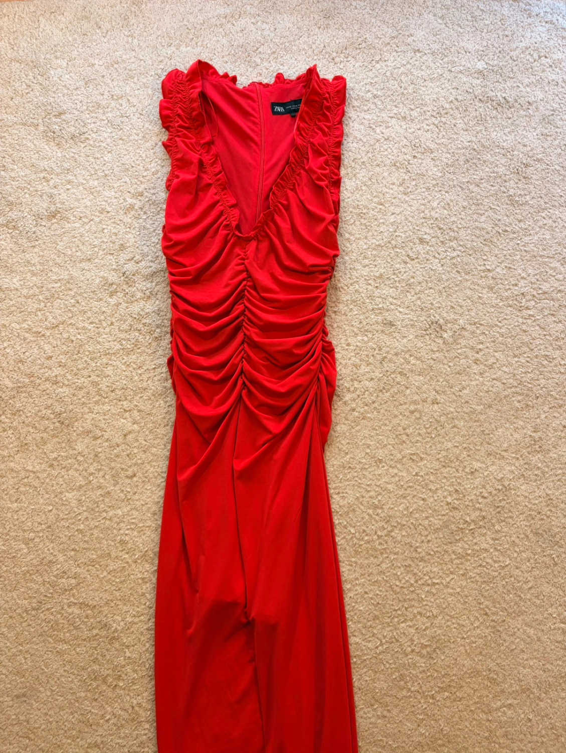 Robe Zara Rouge sans Manches - Taille XS