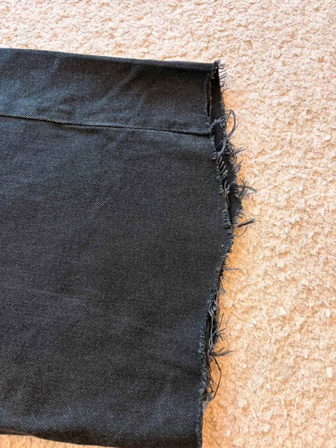 Jean Culotte Wide Leg Cropped Zara Noir Délavé Taille Haute – Femme – Taille EUR 32 (W20)